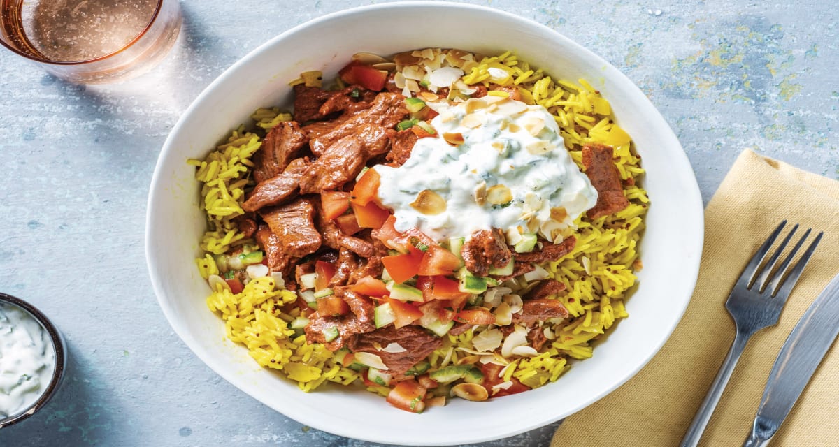 Tandoori Beef & Turmeric Rice Bowl Recipe HelloFresh