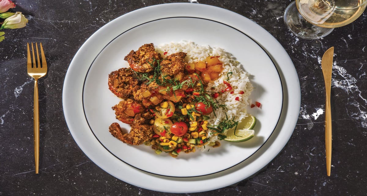 Teddy'S Island Prawns & Pineapple Chutney With Coconut-Lime Rice-image