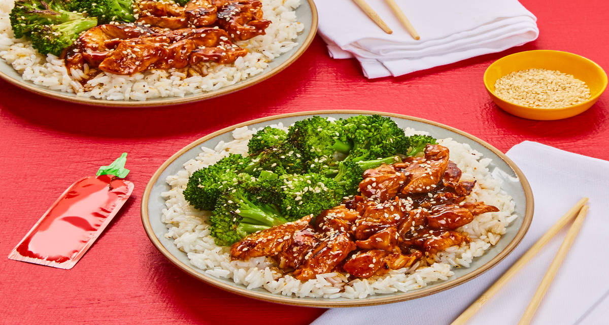Teriyaki-Style Chicken Stir-Fry with Sesame Broccoli & Jasmine Rice