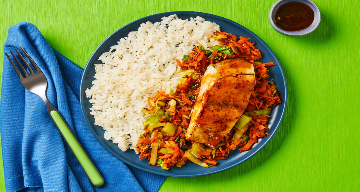 Thai Chili Apricot Barramundi with Cabbage & Carrot Stir-Fry