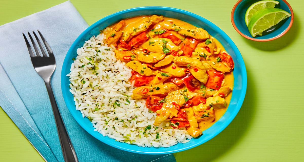 Thai Coconut Curry Chicken with Cilantro Lime Cauliflower Rice-image