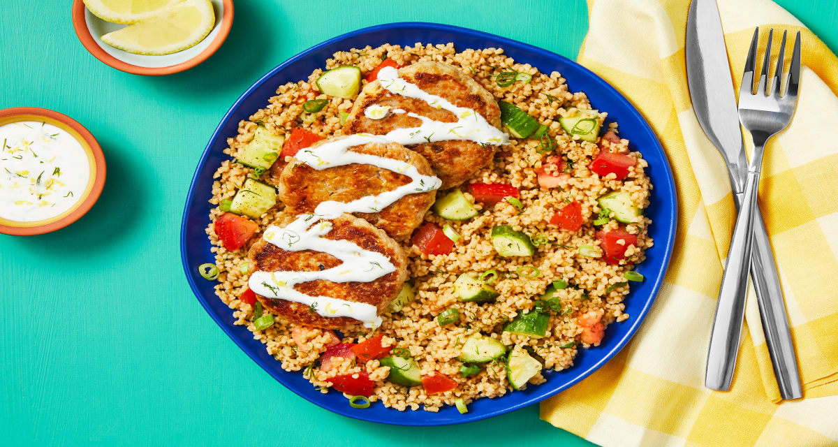 Turkey Feta Patties Recipe | HelloFresh