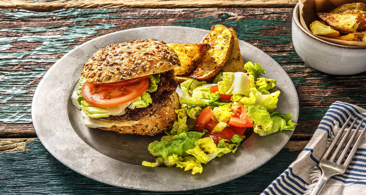 Venison Burger with Wedges Recipe HelloFresh