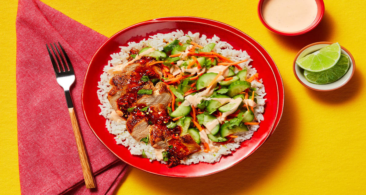 Vietnamese Chicken Bowls Easy Cleanup