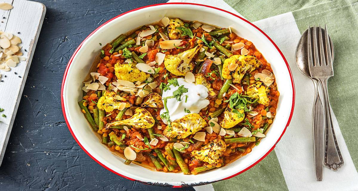 Roasted Cauliflower with Dal & Yoghurt Recipe HelloFresh