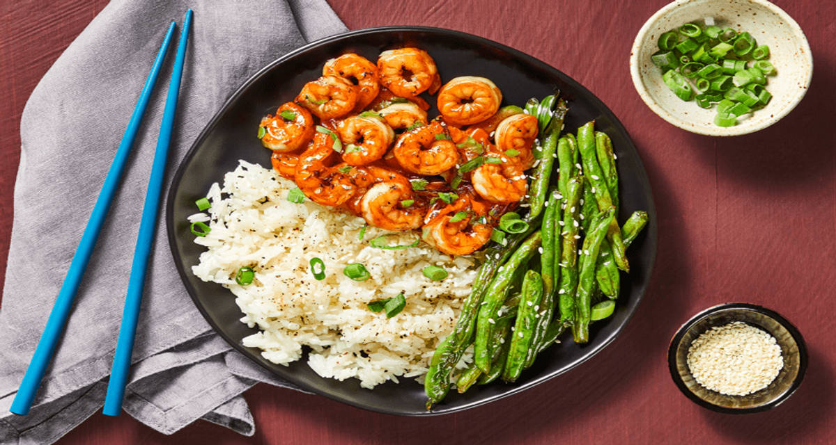 Sweet Soy Honey Shrimp with Green Beans & Jasmine Rice