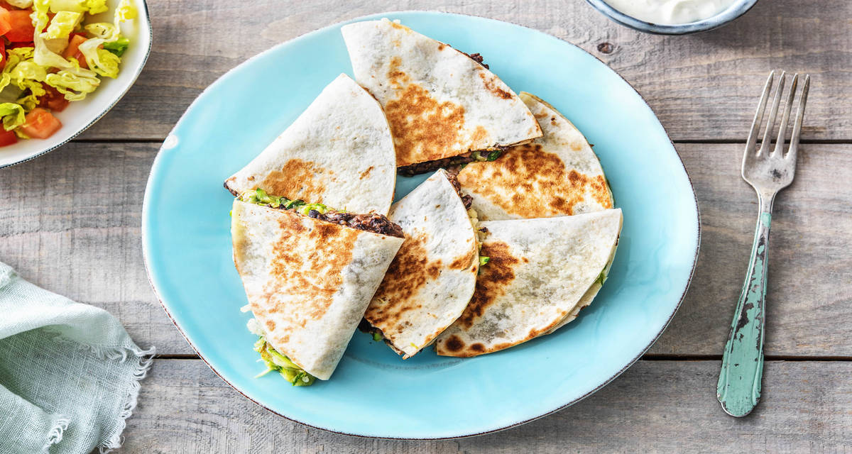 Black Bean & Zucchini Quesedillas Recipe HelloFresh