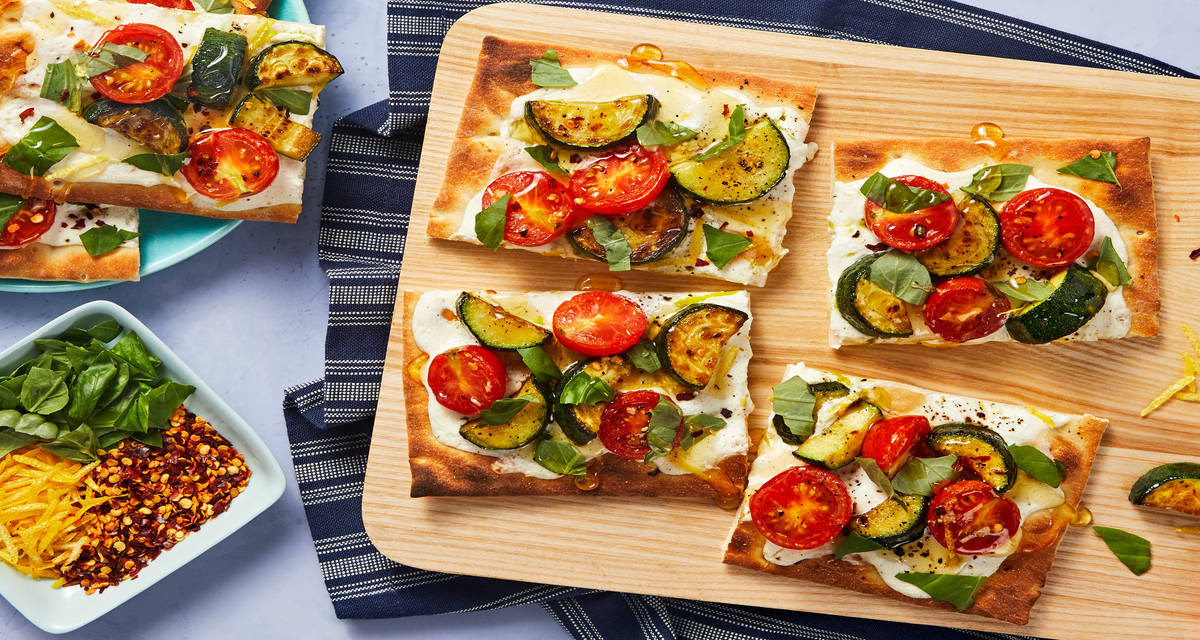 Lemon Ricotta Flatbreads with Zucchini Recipe HelloFresh