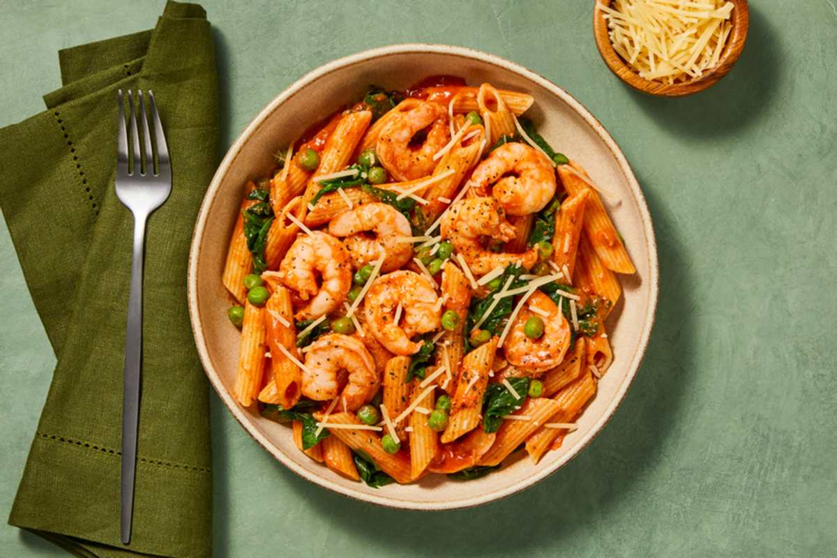 Rosy Shrimp Penne