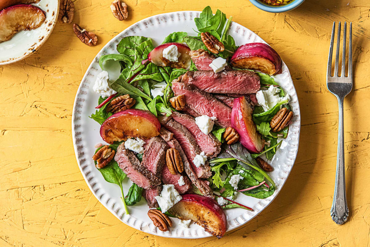 Seared Steak and Charred Nectarine Salad