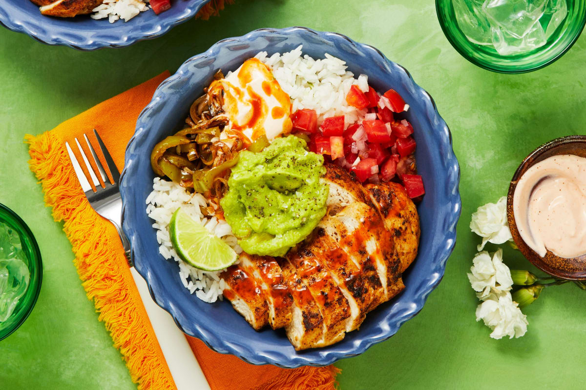 Chicken and Guac Burrito Bowls