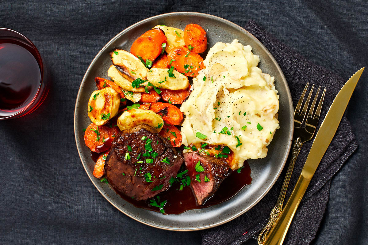 Beef Tenderloin with Brown Butter Roasted Veggies