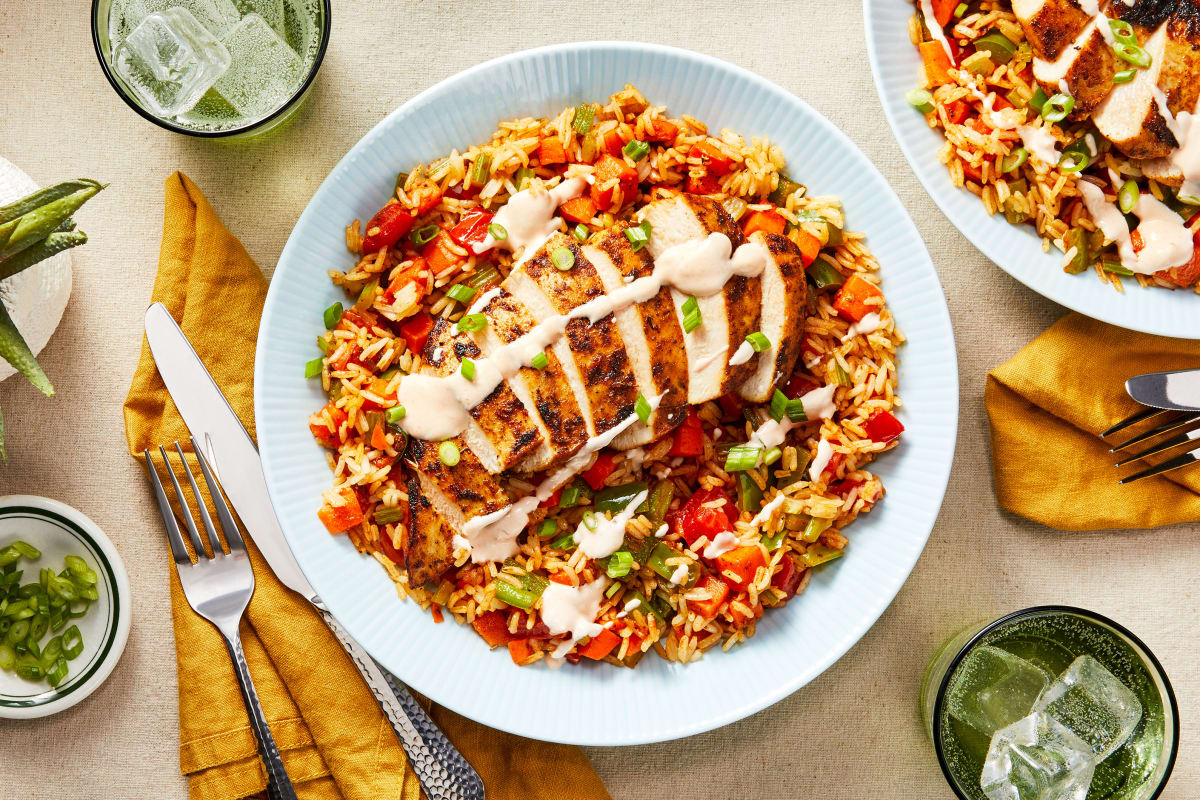 Cajun Blackened Chicken and Rice Bowls