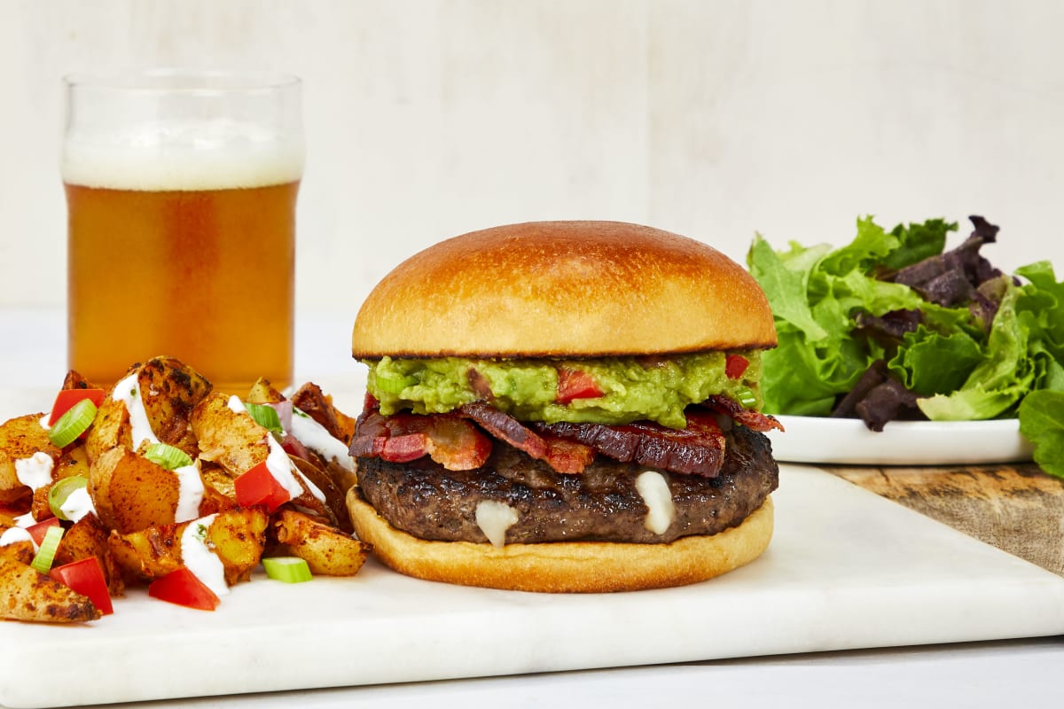 Bacon Guacamole D-Luxe Burgers