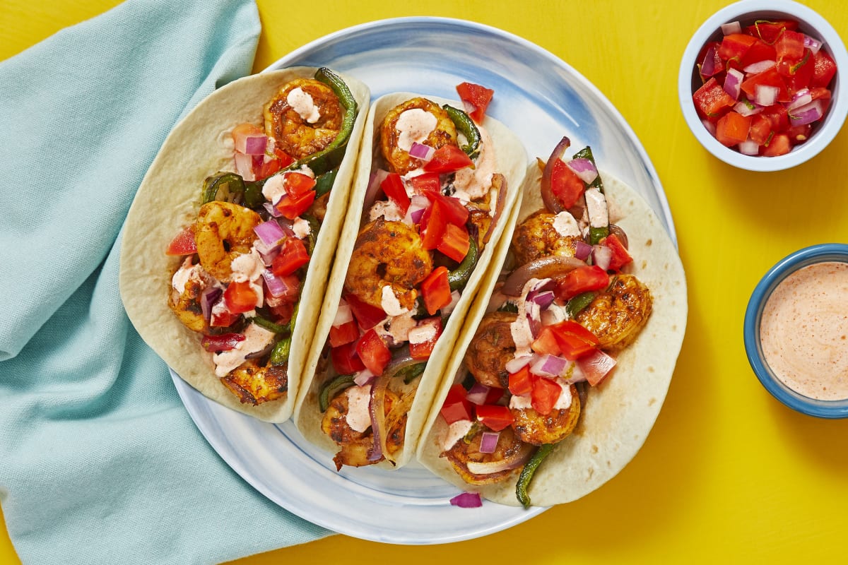 Southwestern Shrimp Tacos. 