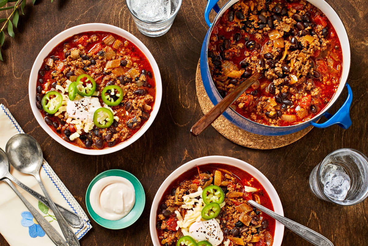 One-Pot Beef and Black Bean Chili
