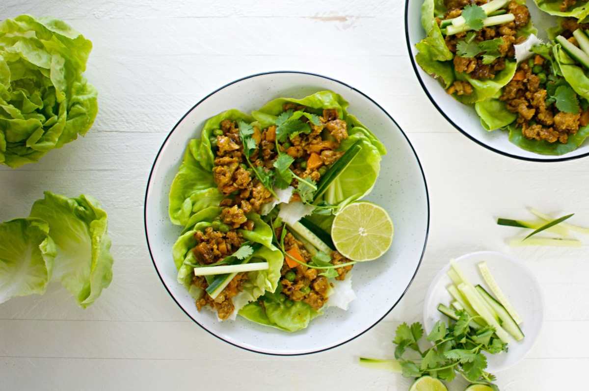 Cumin-Turmeric Beef and Couscous Lettuce Wraps
