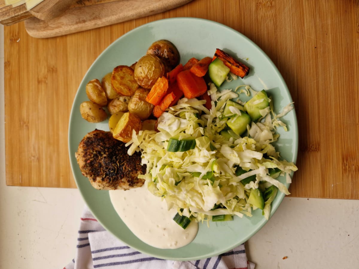 Pan-fried herb chicken