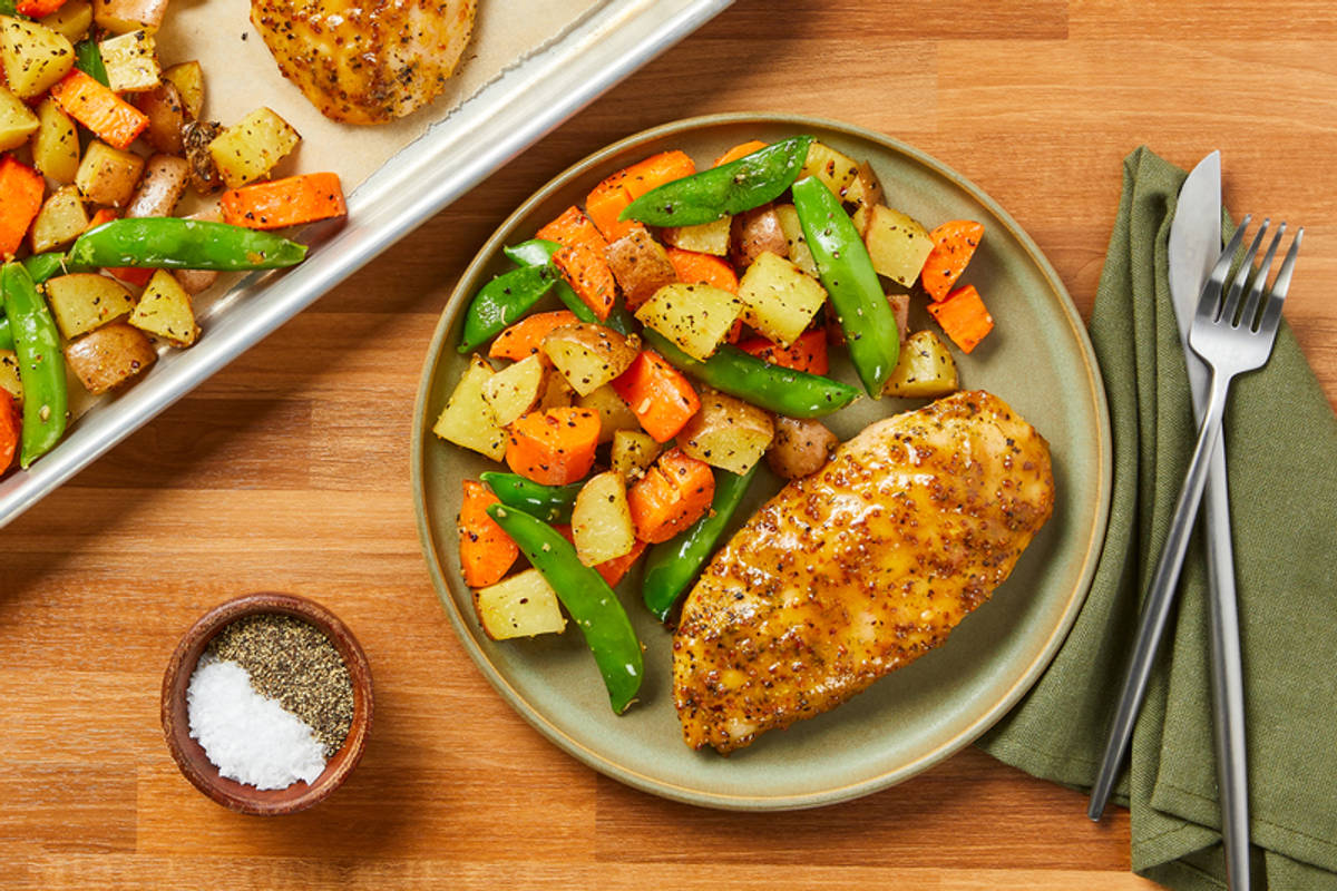 Sweet Potatoes Sheet Pan Chicken Thighs Potatoes And Brussel