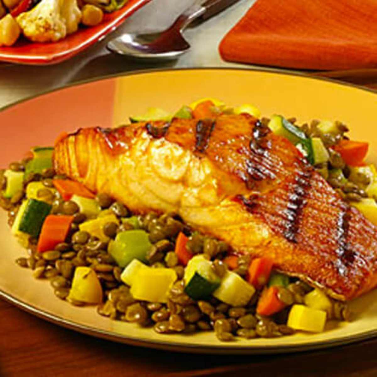 Salmon and Confetti Farro Bowls 