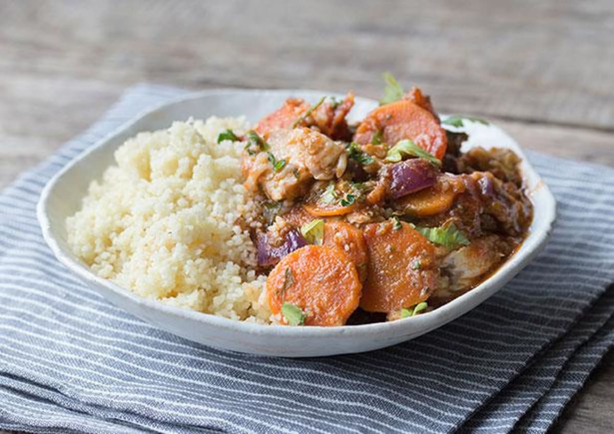 Chermoula Fish Tagine with Fluffy Couscous