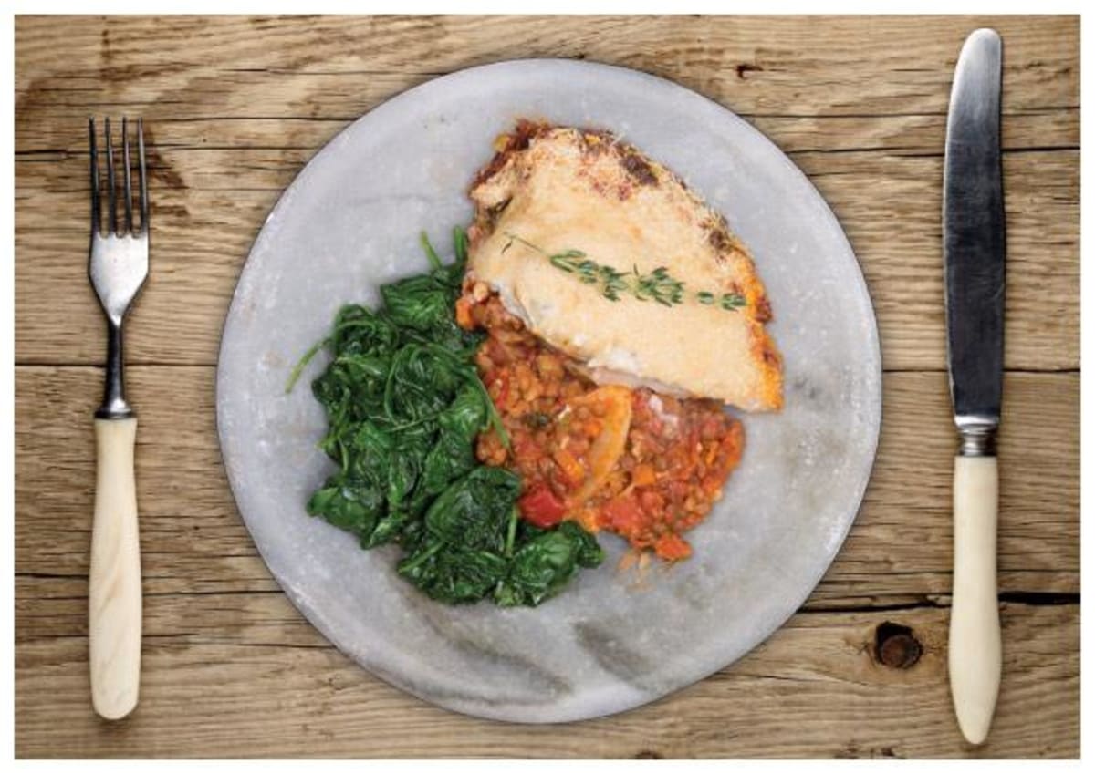Warming Lentil Moussaka with Homemade Béchamel