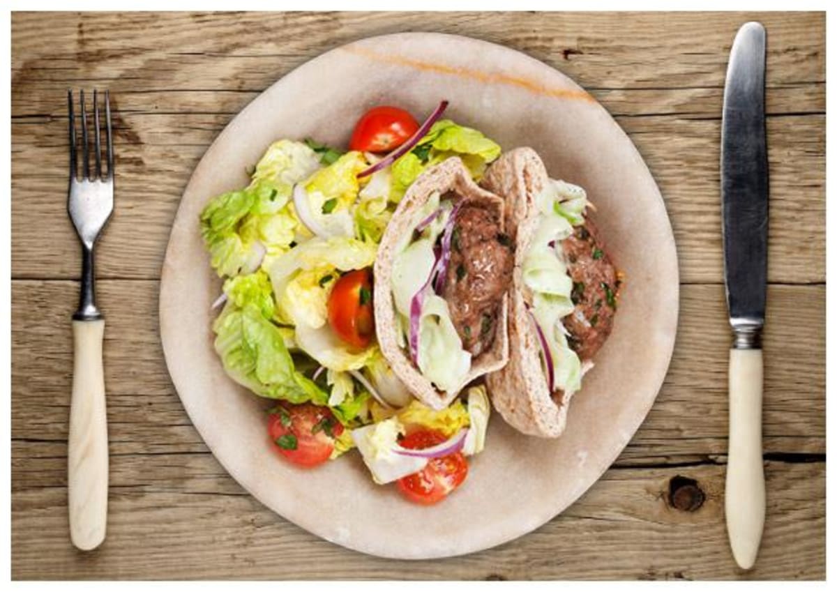 Grilled Lamb Pittas