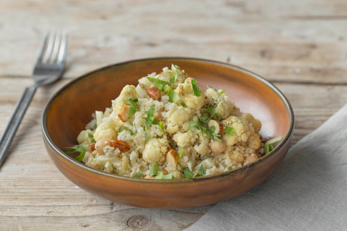 Nutty Roasted Cauliflower with Za’atar & Couscous