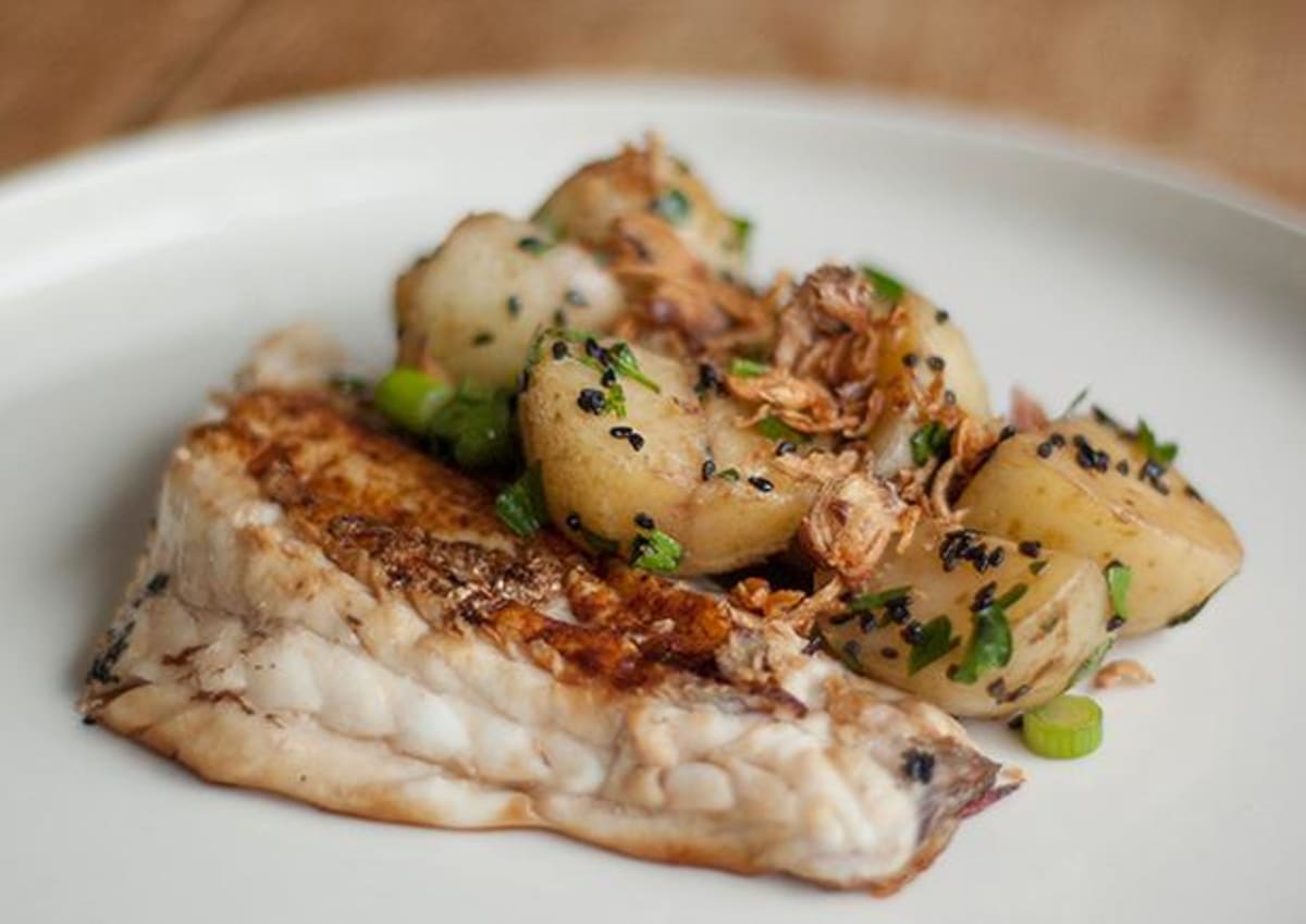 Spiced Barramundi with Asian Style Potatoes