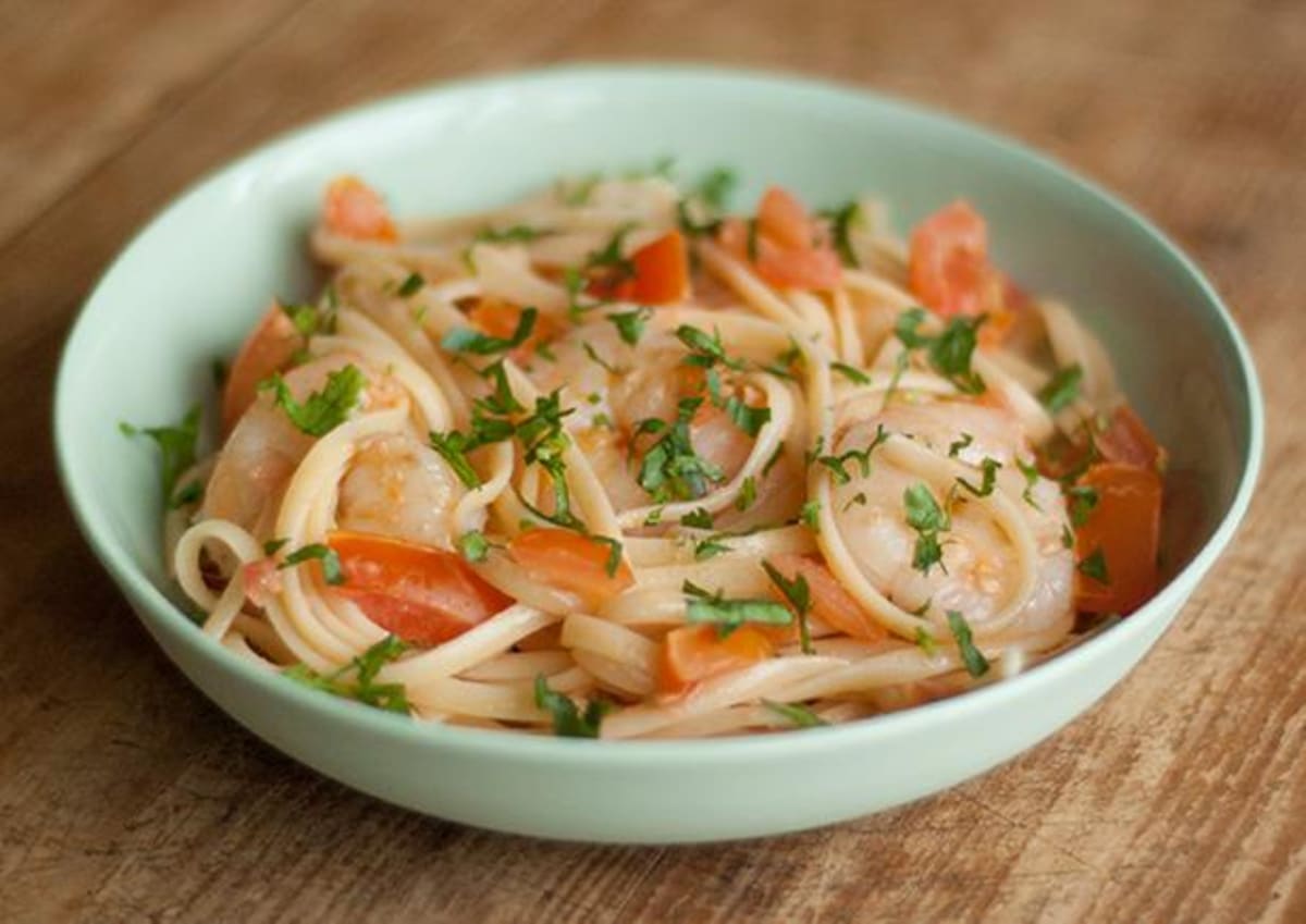 Prawn and Tomato Linguine