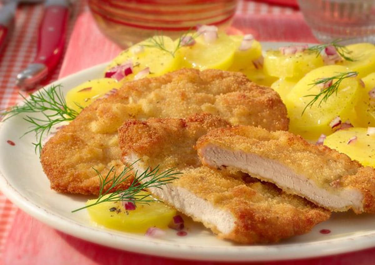 Schnitzel Mit Kartoffelsalat Rezept Hellofresh