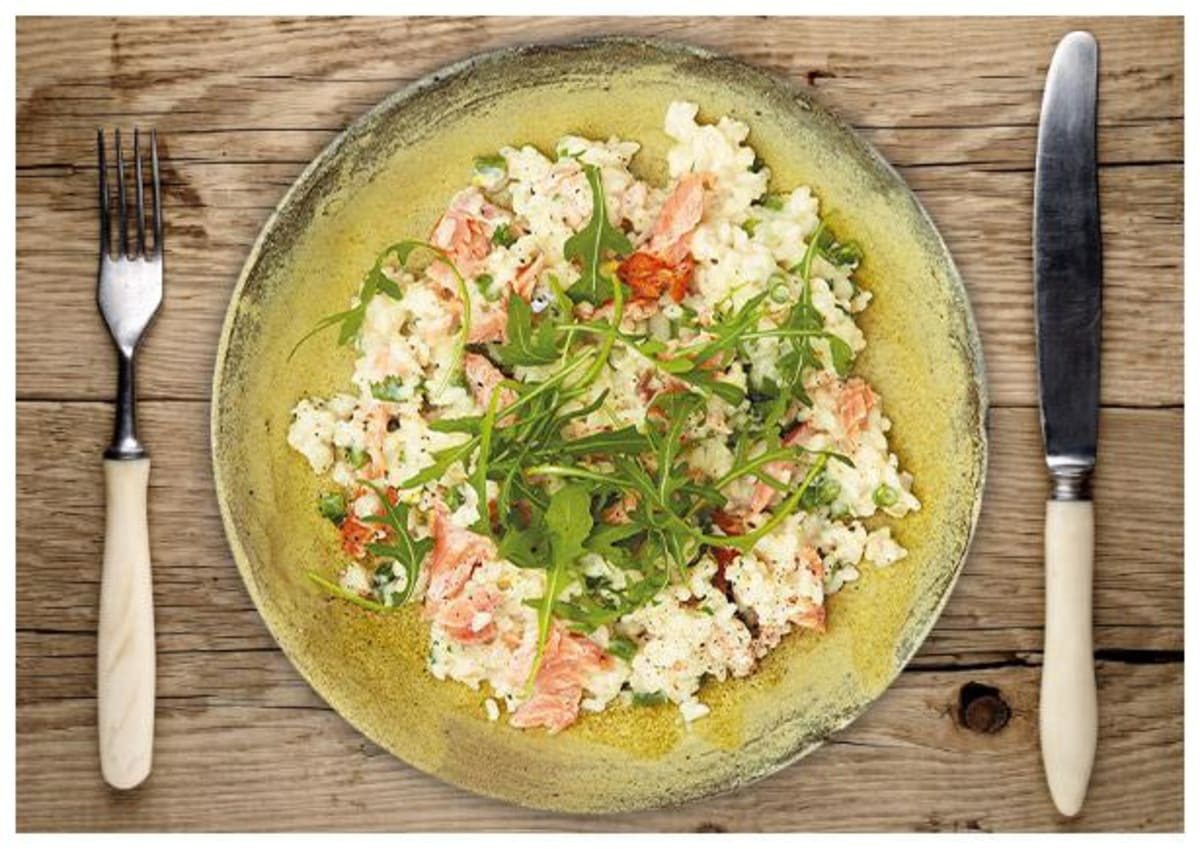 Cremiges Zitronen-Lachs-Risotto