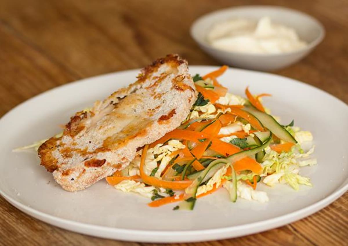 Crumbed Chicken with Asian Slaw