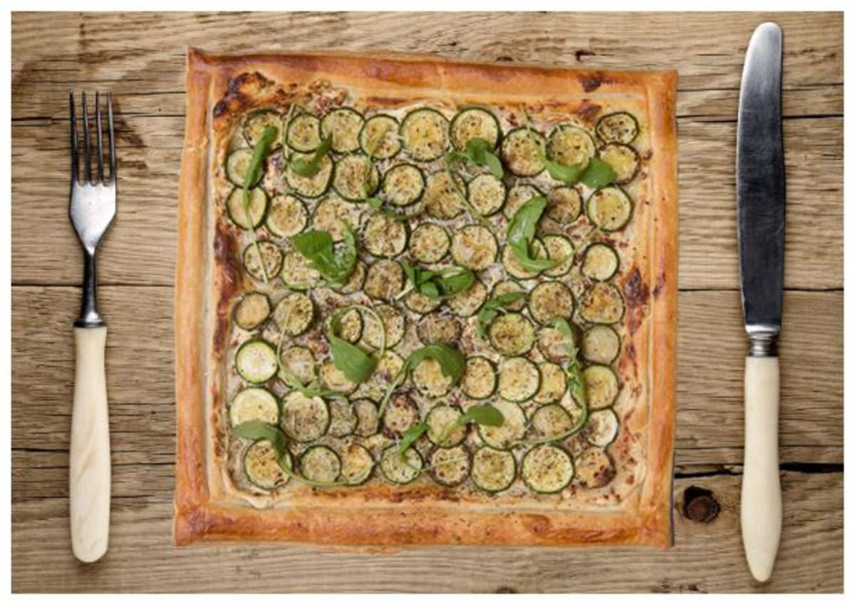 Courgette and Sun-Dried Tomato Dorset Pastry Tart
