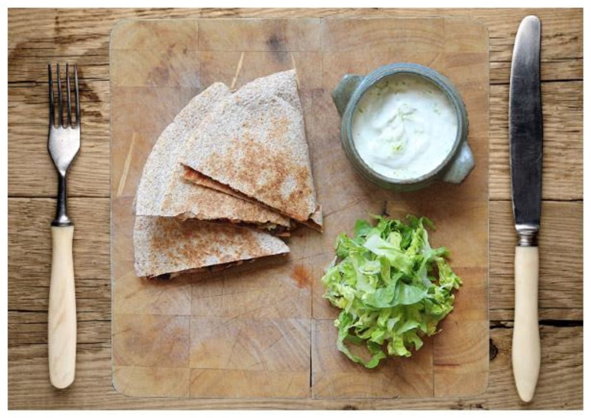 Courgette, Jalapeño and Black Bean Quesadillas