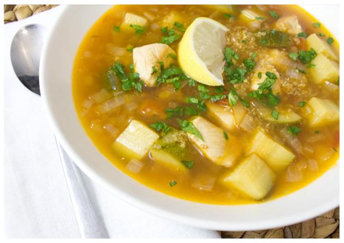 Lemony Chicken and Quinoa Soup