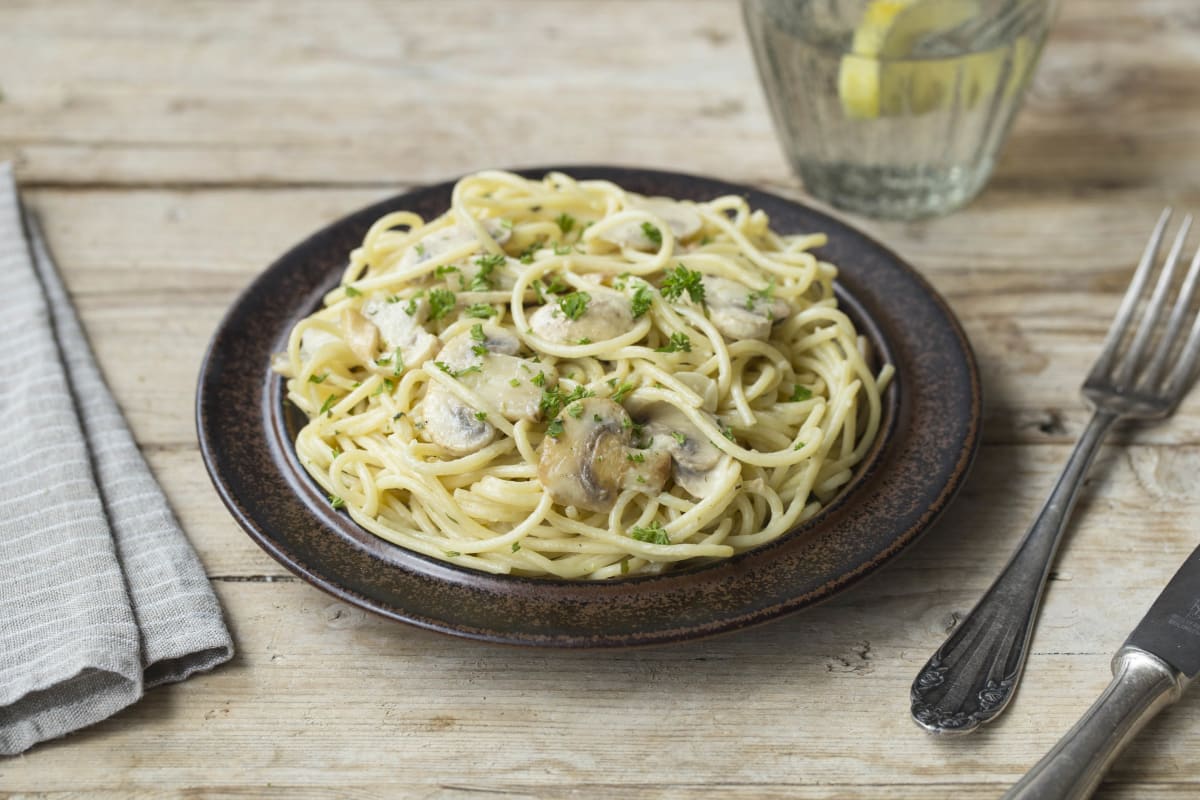 Cremige Champignon-Spaghetti