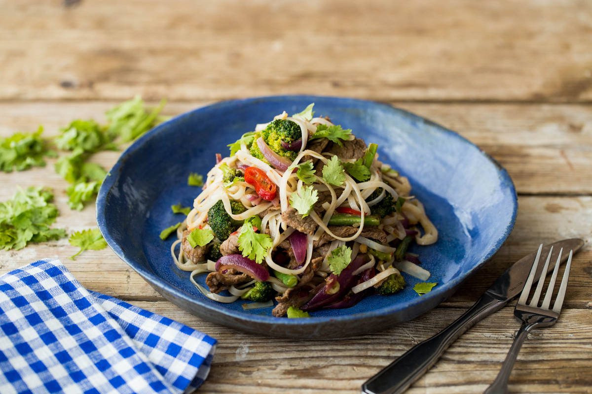 Chilli Lime Beef with Rice Stick Noodles Recipe HelloFresh