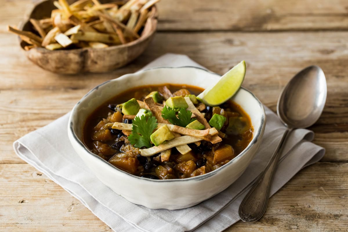 Black Bean & Chocolate Chilli Soup