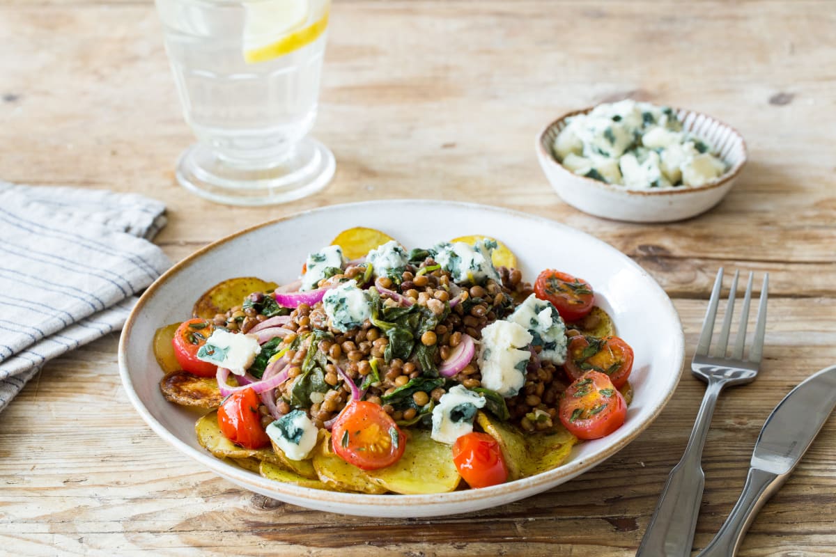 Lentils with Blue Cheese