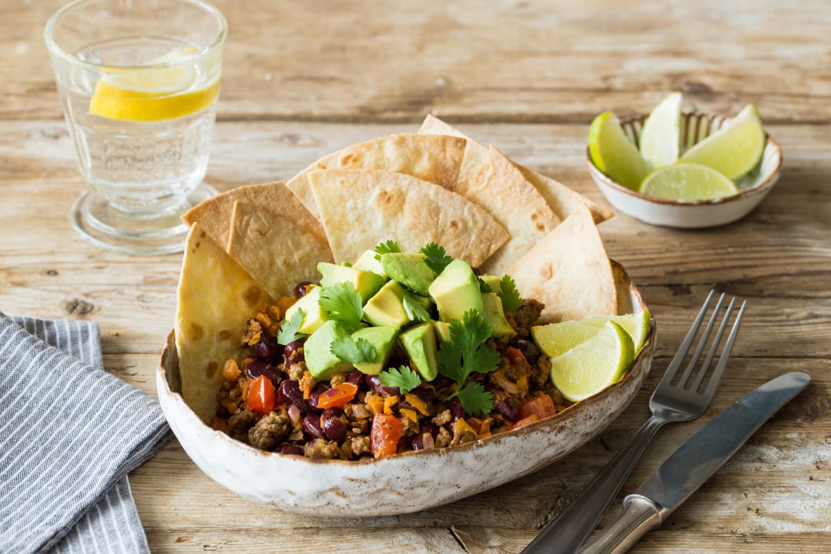 Aztec Beef Tortilla Bowl