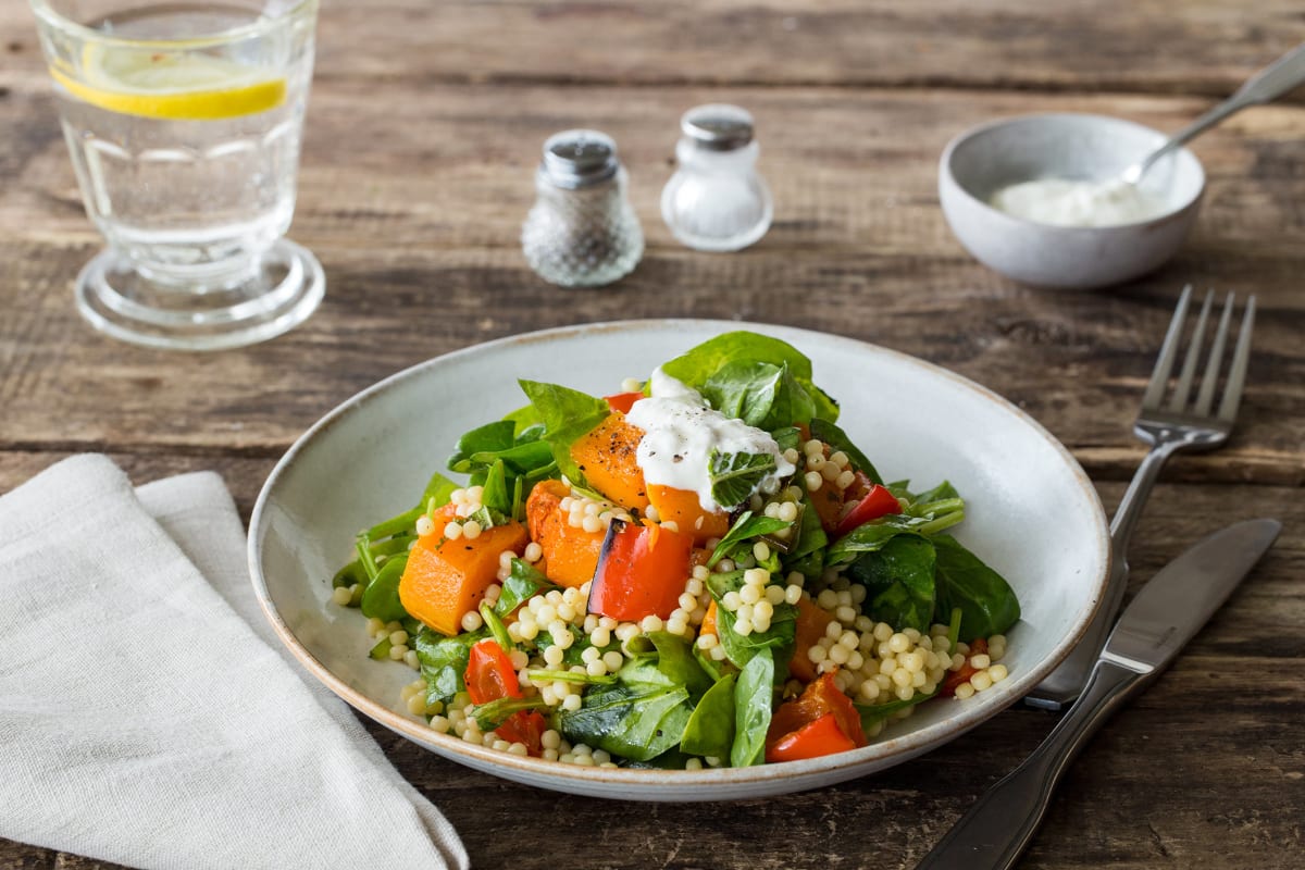 Roasted Butternut Squash and Jerusalem Couscous