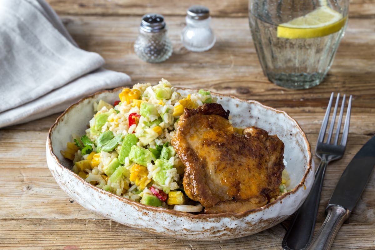 Cajun Chicken with Brown Rice Medley