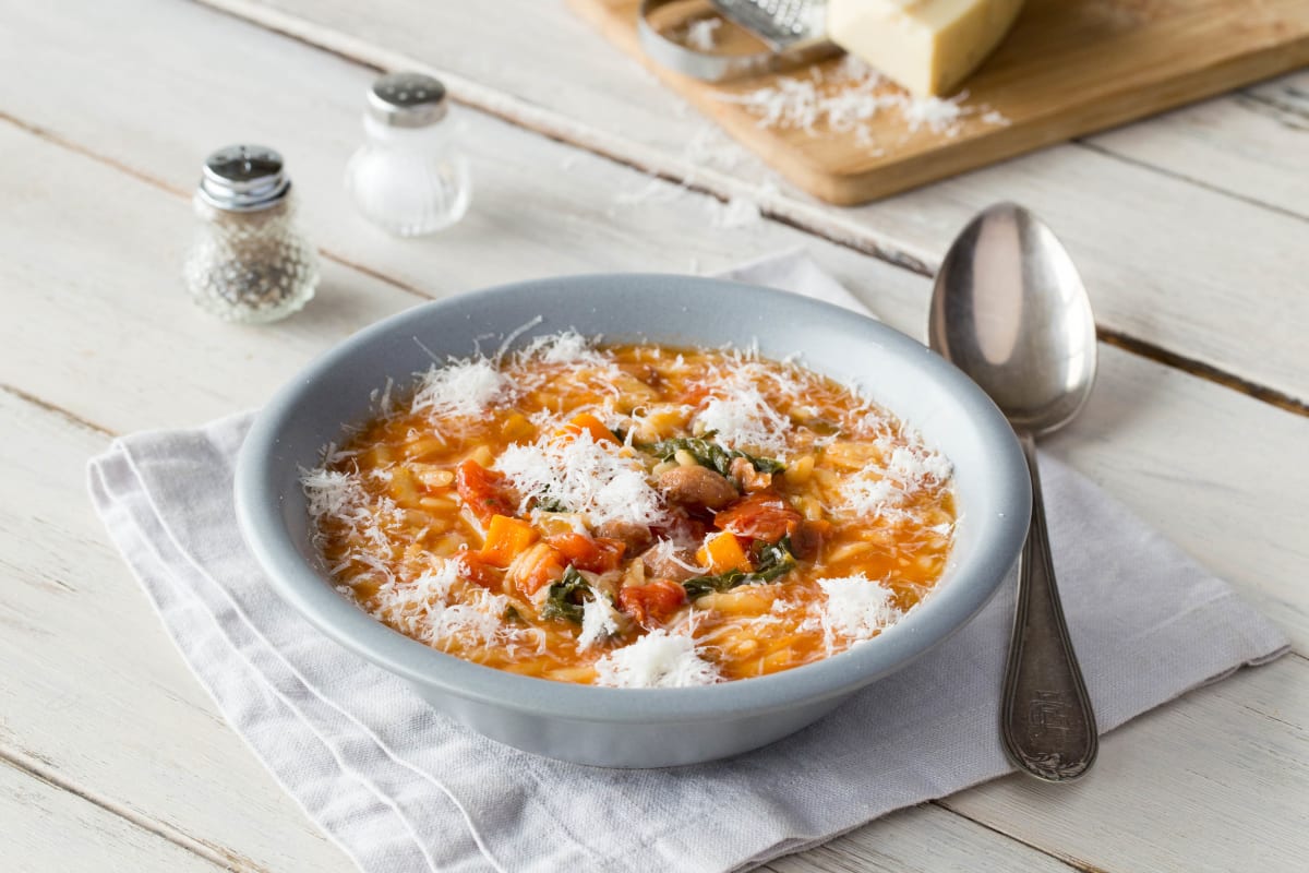 Risoni Minestrone with Tuscan Kale