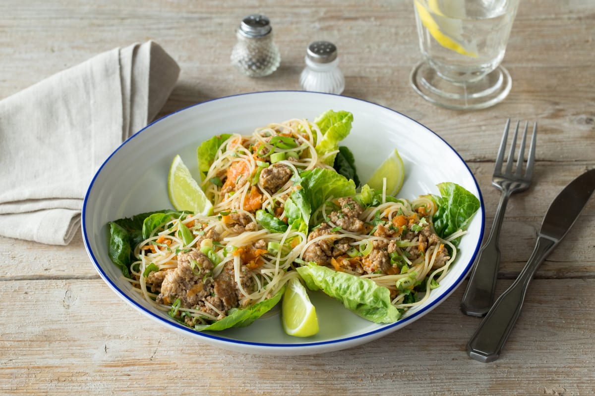 Chicken Larb Lettuce Cups