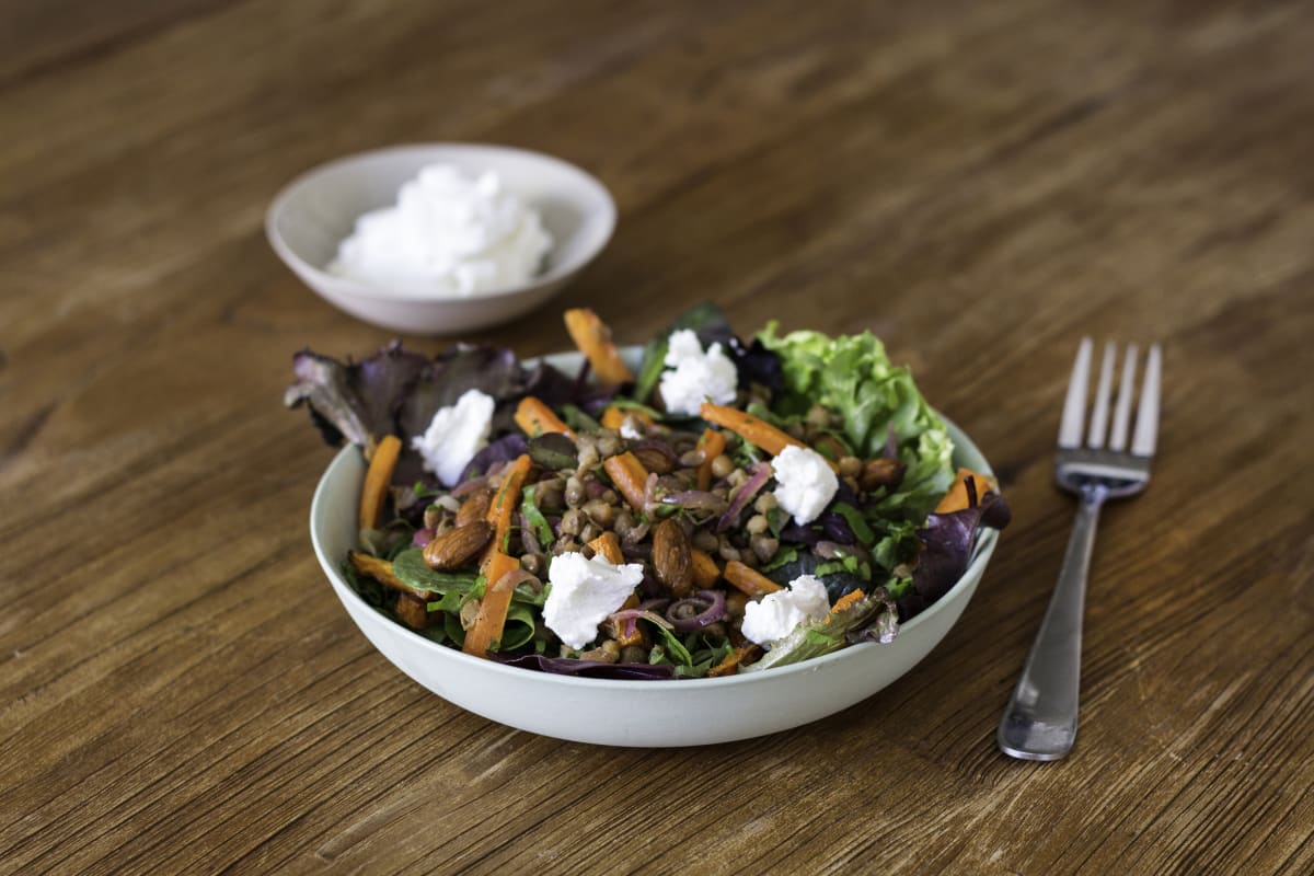 Lentil Salad with Roasted Carrots