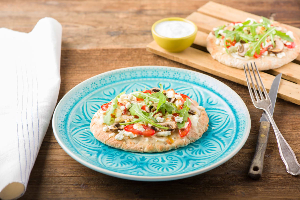 Mediterrane Pita-Pizzen