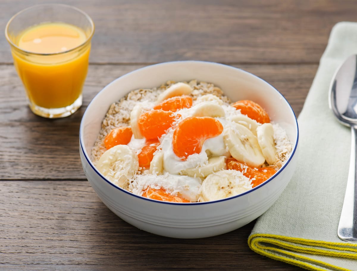 Halfvolle kwark met fruit en muesli