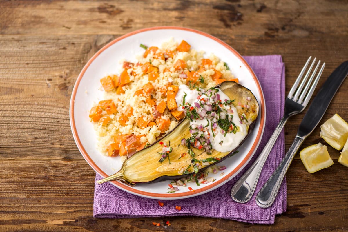 Roast Eggplant with Tahini Yoghurt