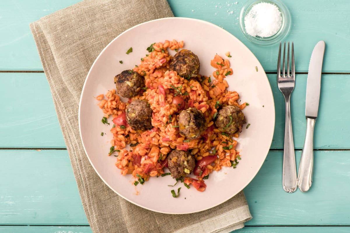 Minty Lamb and Apricot Meatballs